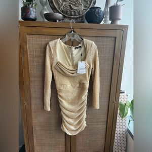 Lavish Alice Gold Long Sleeve Mini